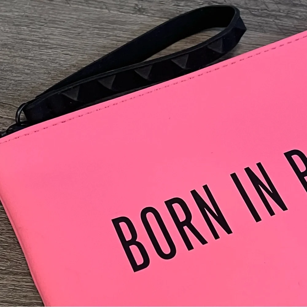 Valentino Born In Roma Rockstud Pink Cosmetic Makeup Travel Wristlet Bag